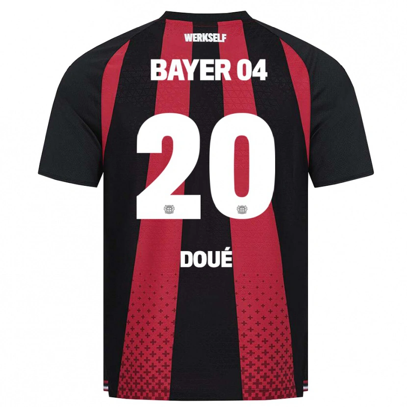 Danxen Homme Maillot Guéla Doué #20 Noir Blanc Rouge Tenues Domicile 2026/27 T-Shirt