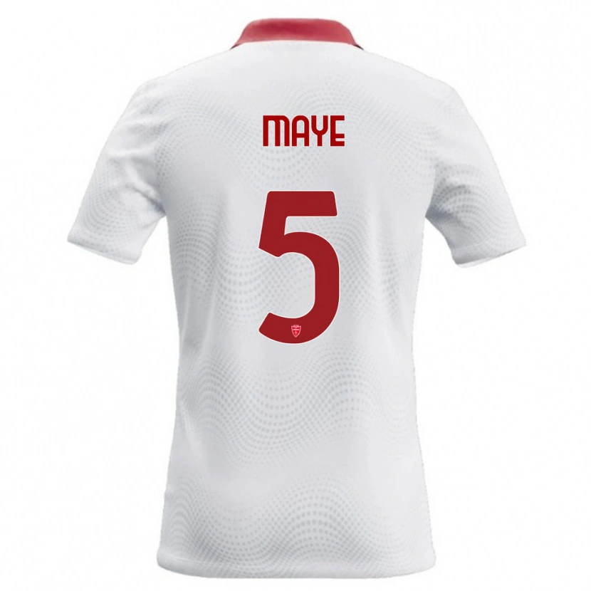 Danxen Homme Maillot Yvan Maye #5 Blanc Rouge Tenues Extérieur 2026/27 T-Shirt