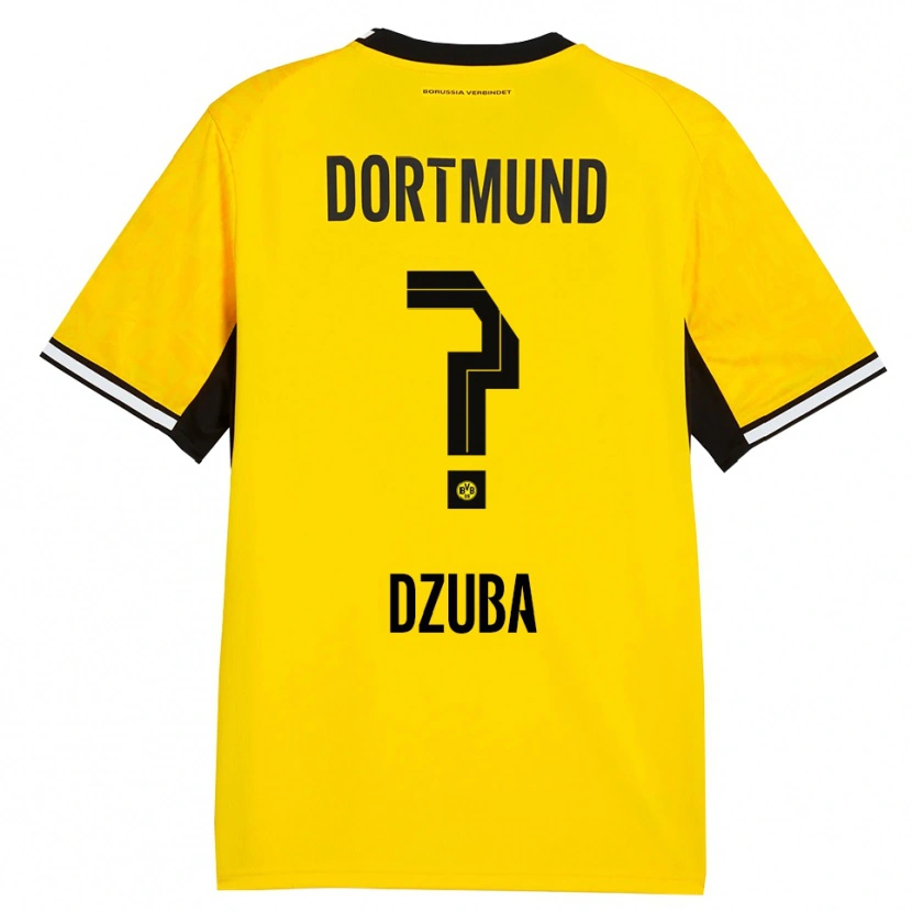 Danxen Homme Maillot Fabian Dzuba #0 Jaune Noir Blanc Tenues Domicile 2026/27 T-Shirt