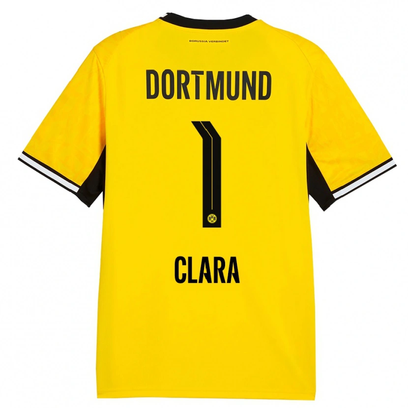 Danxen Homme Maillot Woltering Clara #1 Jaune Noir Blanc Tenues Domicile 2026/27 T-Shirt