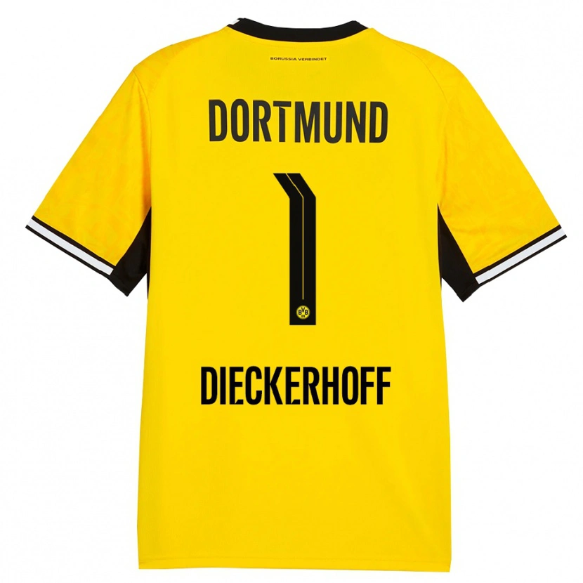 Danxen Homme Maillot Max Dieckerhoff #1 Jaune Noir Blanc Tenues Domicile 2026/27 T-Shirt