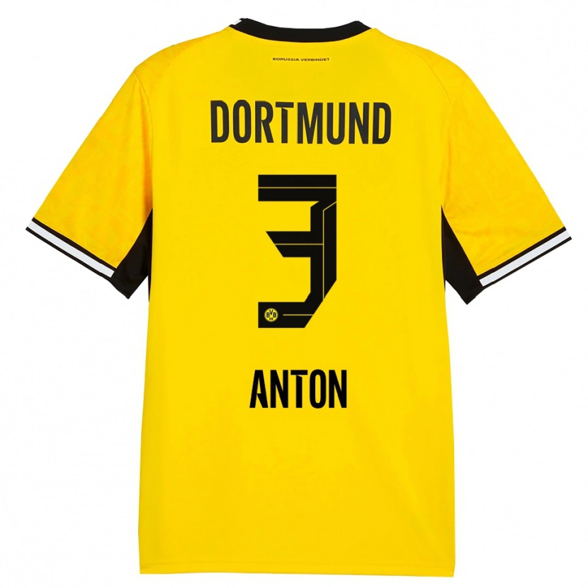 Danxen Homme Maillot Waldemar Anton #3 Jaune Noir Blanc Tenues Domicile 2026/27 T-Shirt