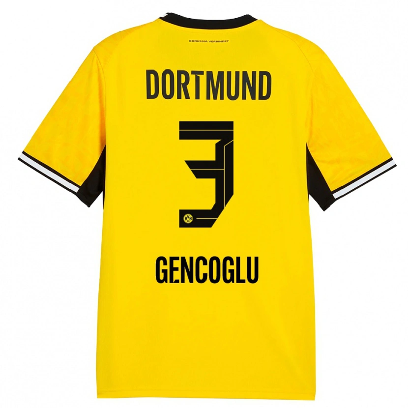 Danxen Homme Maillot Tekin Gencoglu #3 Jaune Noir Blanc Tenues Domicile 2026/27 T-Shirt