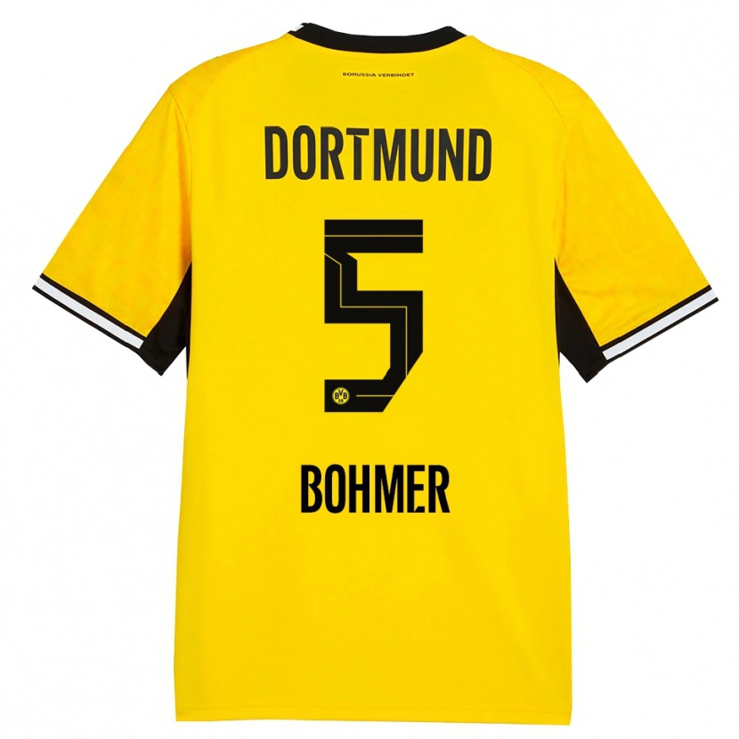 Danxen Homme Maillot Tim Bohmer #5 Jaune Noir Blanc Tenues Domicile 2026/27 T-Shirt