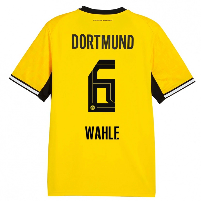 Danxen Homme Maillot Hedda Wahle #6 Jaune Noir Blanc Tenues Domicile 2026/27 T-Shirt