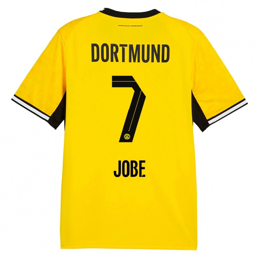 Danxen Homme Maillot Jobe Bellingham #7 Jaune Noir Blanc Tenues Domicile 2026/27 T-Shirt