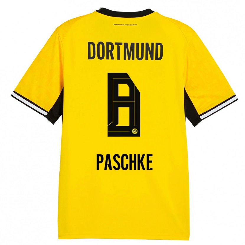 Danxen Homme Maillot Felix Paschke #8 Jaune Noir Blanc Tenues Domicile 2026/27 T-Shirt