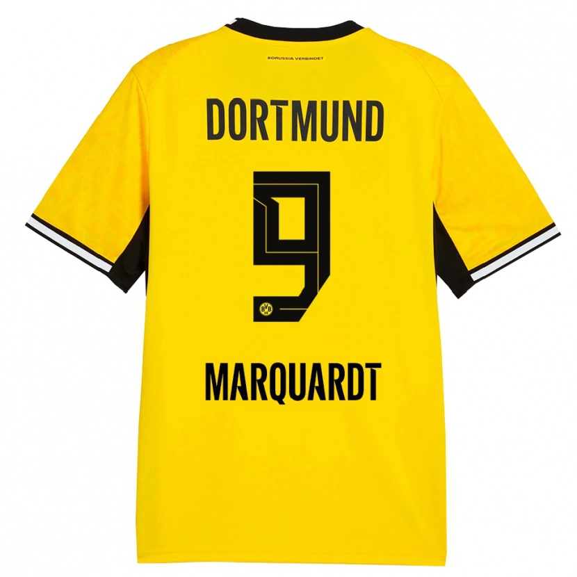 Danxen Homme Maillot Dana Marquardt #9 Jaune Noir Blanc Tenues Domicile 2026/27 T-Shirt