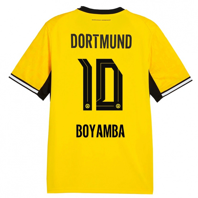 Danxen Homme Maillot Joseph Boyamba #10 Jaune Noir Blanc Tenues Domicile 2026/27 T-Shirt