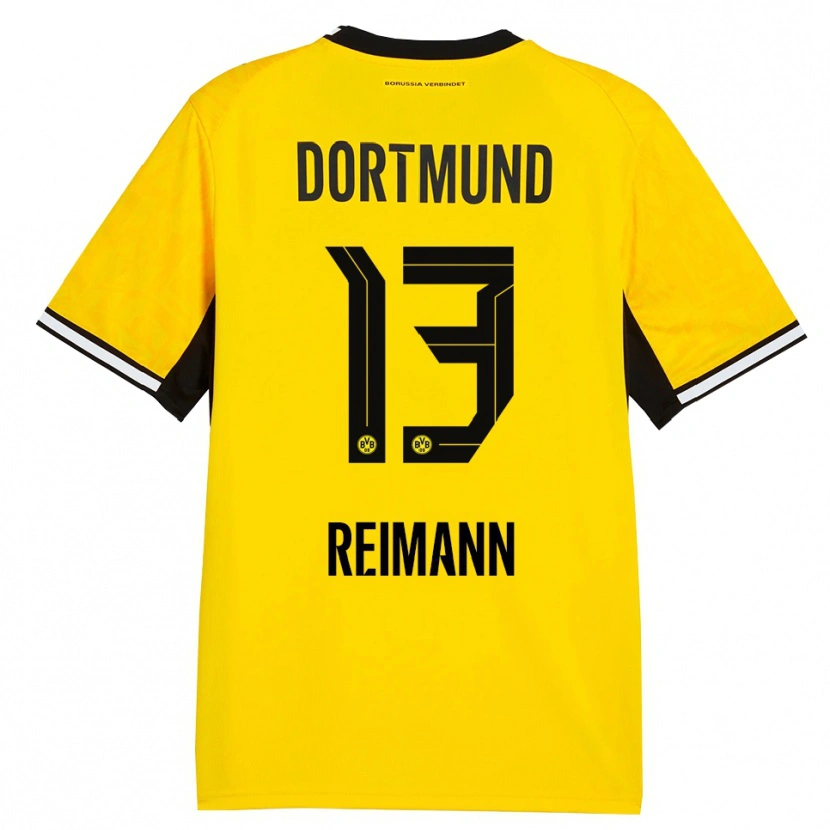 Danxen Homme Maillot Paula Reimann #13 Jaune Noir Blanc Tenues Domicile 2026/27 T-Shirt