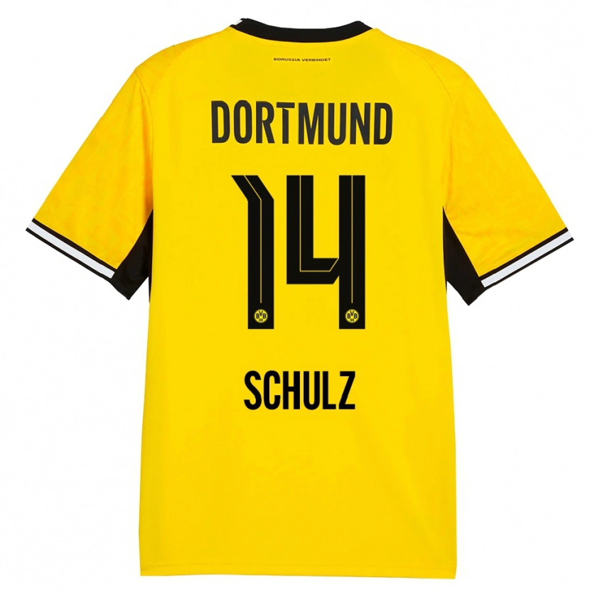 Danxen Homme Maillot Nico Schulz #14 Jaune Noir Blanc Tenues Domicile 2026/27 T-Shirt