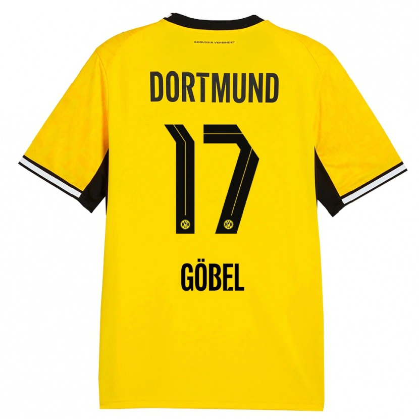 Danxen Homme Maillot Patrick Göbel #17 Jaune Noir Blanc Tenues Domicile 2026/27 T-Shirt