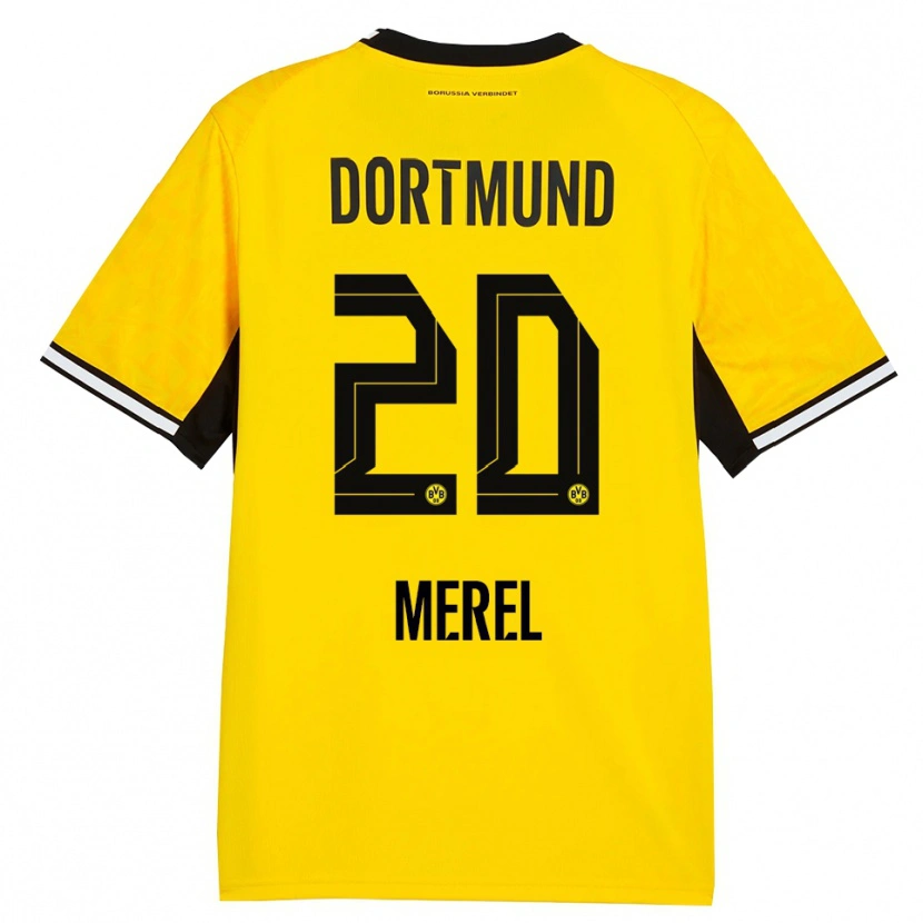 Danxen Homme Maillot Freriks Merel #20 Jaune Noir Blanc Tenues Domicile 2026/27 T-Shirt