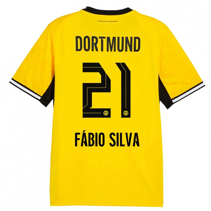 Danxen Homme Maillot Fábio Silva #21 Jaune Noir Blanc Tenues Domicile 2026/27 T-Shirt