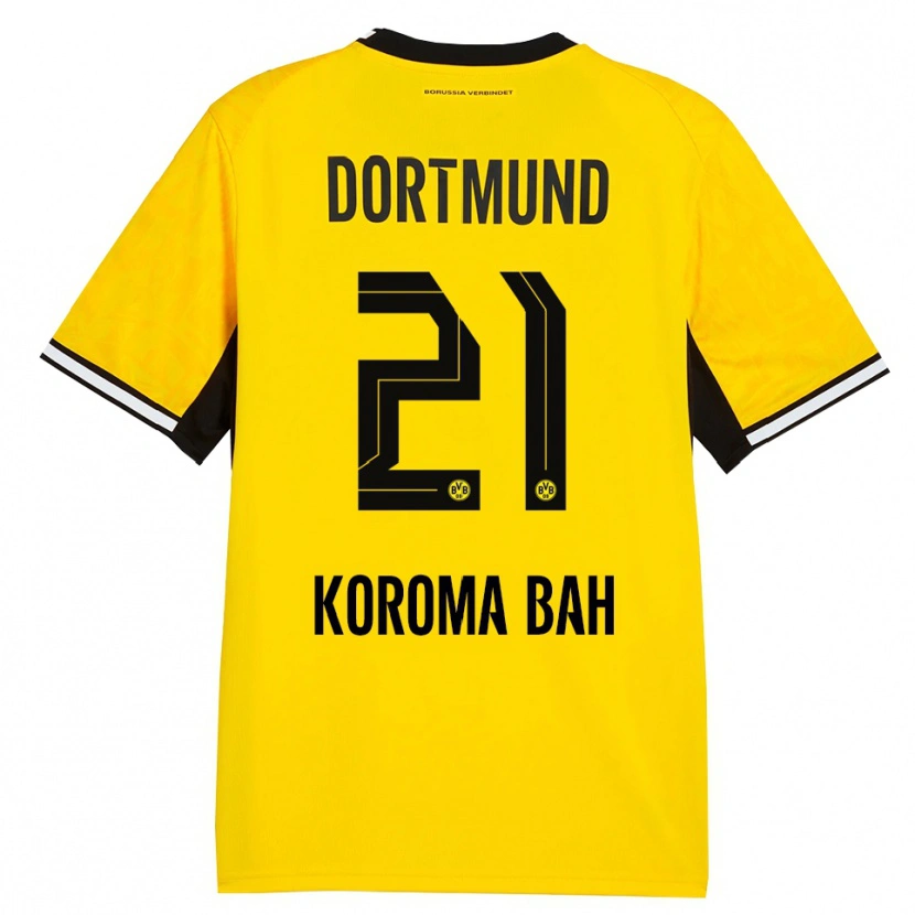 Danxen Homme Maillot Septimus Koroma Bah #21 Jaune Noir Blanc Tenues Domicile 2026/27 T-Shirt