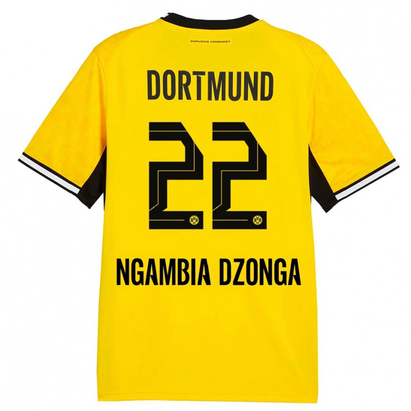 Danxen Homme Maillot Diego Ngambia #22 Jaune Noir Blanc Tenues Domicile 2026/27 T-Shirt