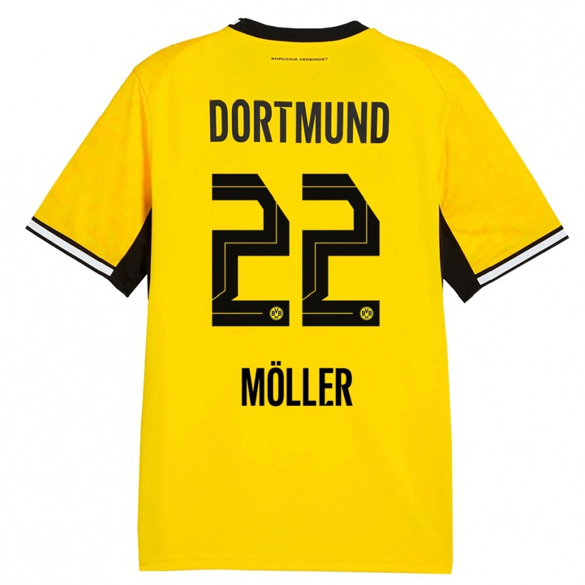 Danxen Homme Maillot Paul Möller #22 Jaune Noir Blanc Tenues Domicile 2026/27 T-Shirt