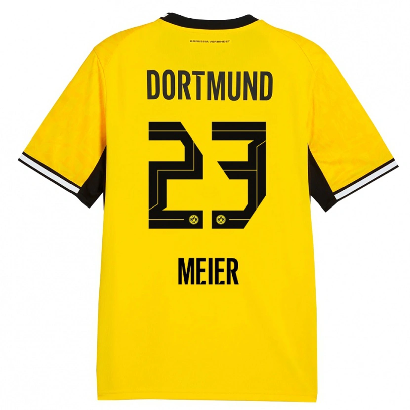 Danxen Homme Maillot Maximilian Meier #23 Jaune Noir Blanc Tenues Domicile 2026/27 T-Shirt