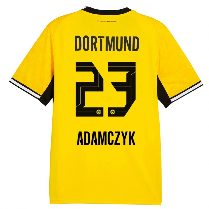 Danxen Homme Maillot Nico Adamczyk #23 Jaune Noir Blanc Tenues Domicile 2026/27 T-Shirt