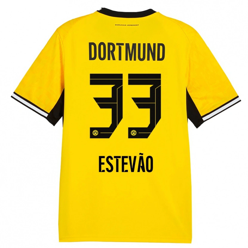Danxen Homme Maillot Tiago Estevão #33 Jaune Noir Blanc Tenues Domicile 2026/27 T-Shirt