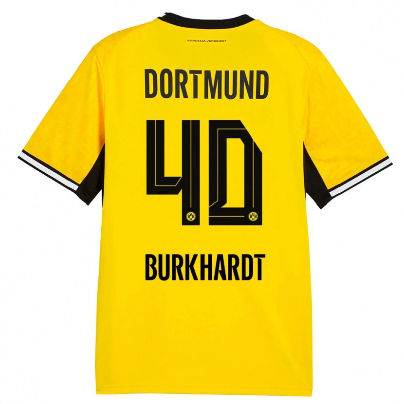 Danxen Homme Maillot Till Burkhardt #40 Jaune Noir Blanc Tenues Domicile 2026/27 T-Shirt
