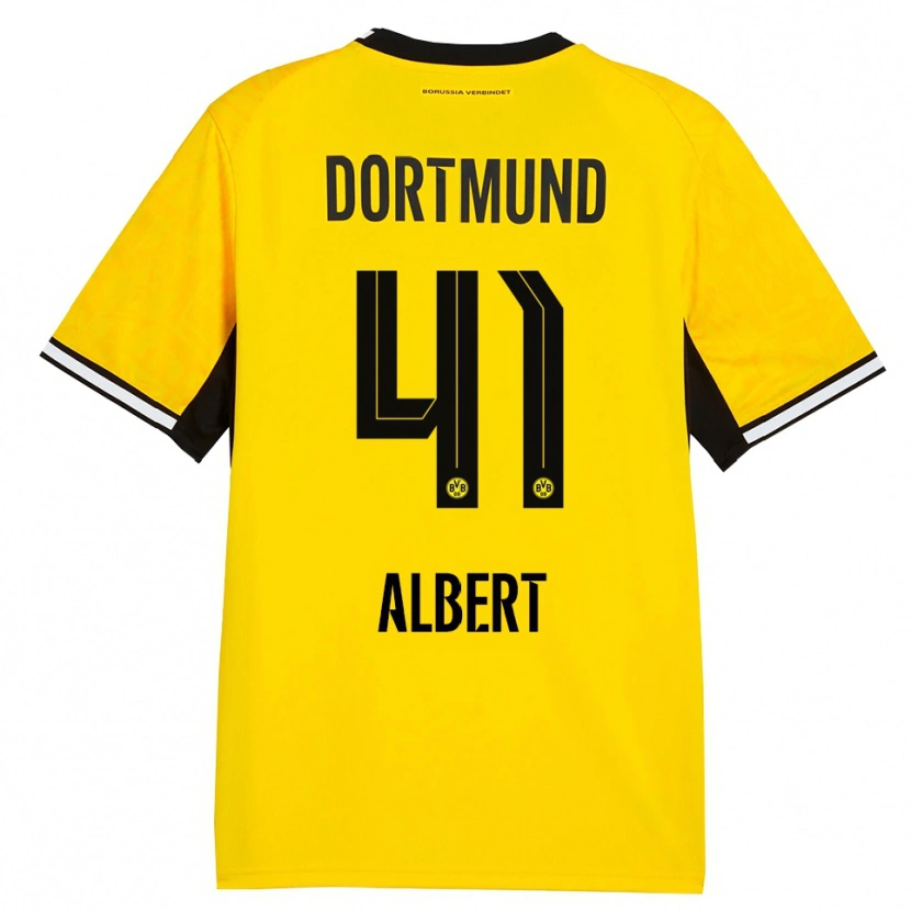 Danxen Homme Maillot Mathis Albert #41 Jaune Noir Blanc Tenues Domicile 2026/27 T-Shirt