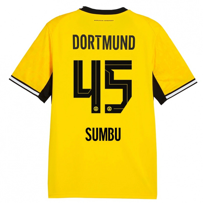 Danxen Homme Maillot Daniel Sumbu #45 Jaune Noir Blanc Tenues Domicile 2026/27 T-Shirt