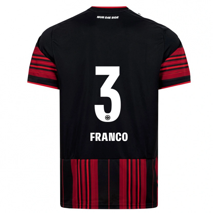 Danxen Homme Maillot Giuseppe Franco #3 Noir Rouge Blanc Tenues Domicile 2026/27 T-Shirt