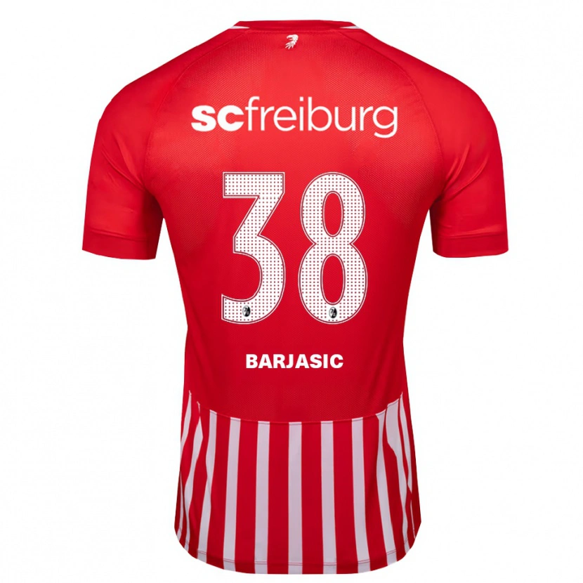 Danxen Homme Maillot Josip Barjasic #38 Rouge Blanc Noir Tenues Domicile 2026/27 T-Shirt