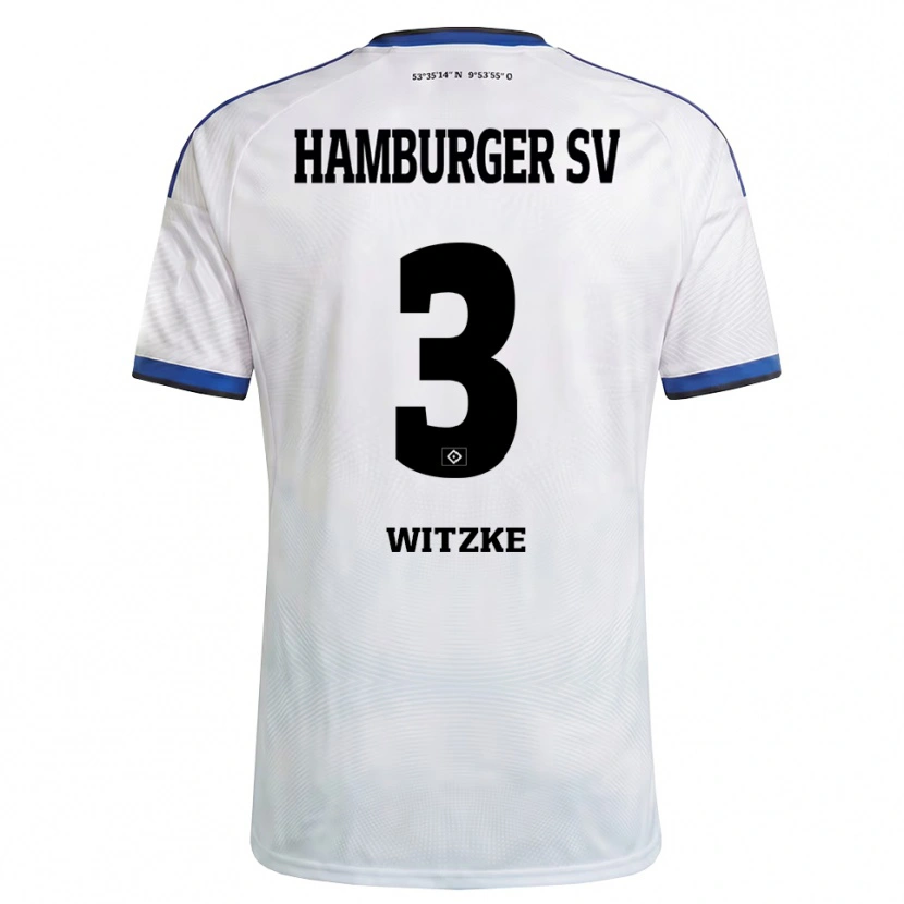 Danxen Homme Maillot Oliver Witzke #3 Blanc Noir Bleu Tenues Domicile 2026/27 T-Shirt