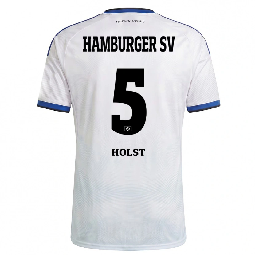 Danxen Homme Maillot Evelyn Holst #5 Blanc Noir Bleu Tenues Domicile 2026/27 T-Shirt