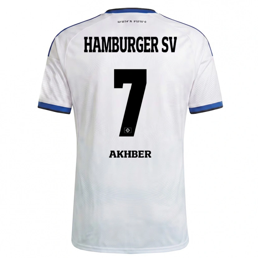 Danxen Homme Maillot Youness Akhber #7 Blanc Noir Bleu Tenues Domicile 2026/27 T-Shirt