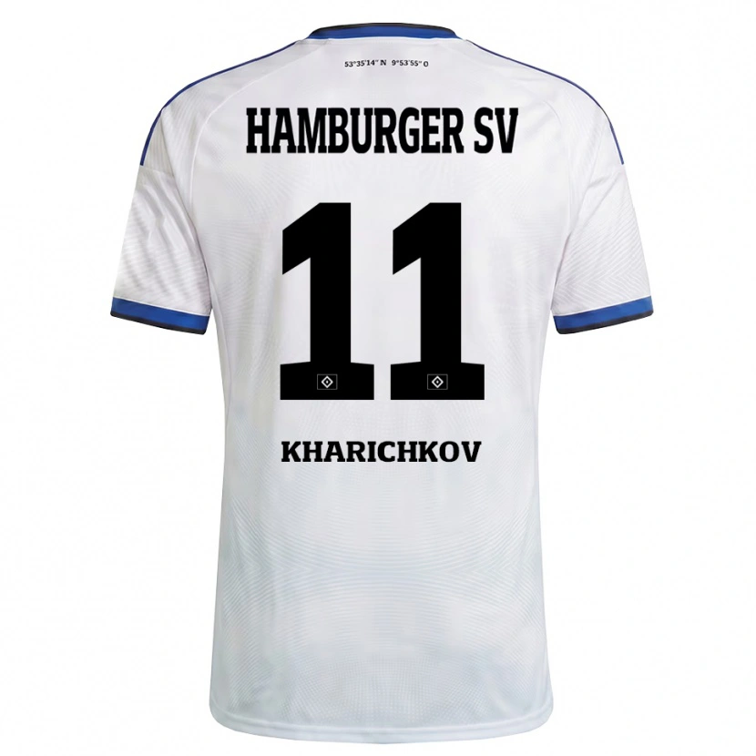 Danxen Homme Maillot Valentyn Kharichkov #11 Blanc Noir Bleu Tenues Domicile 2026/27 T-Shirt
