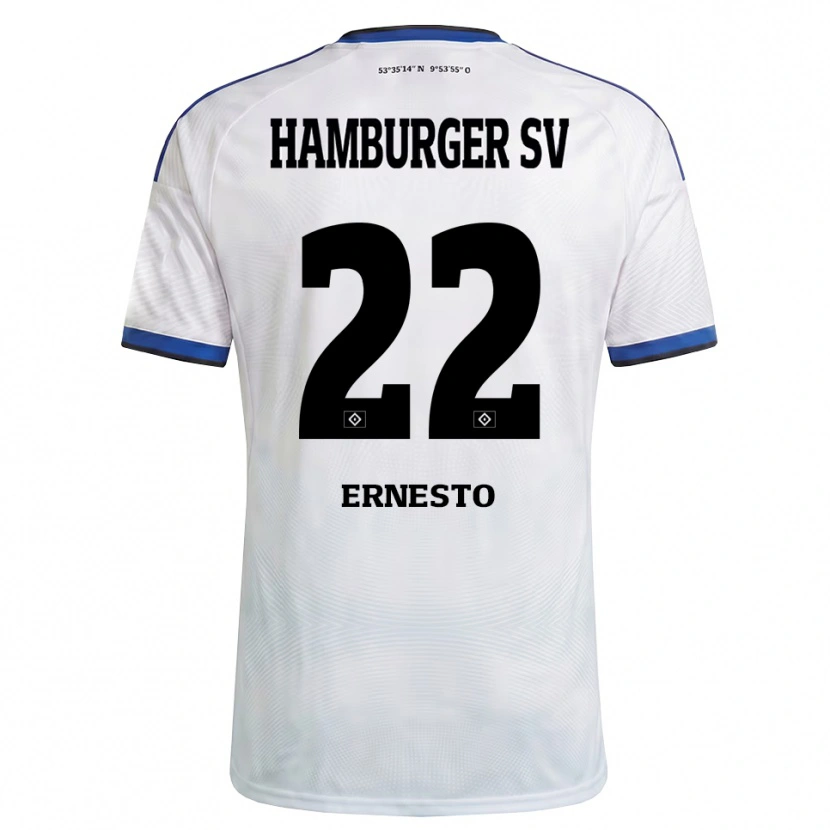 Danxen Homme Maillot Jorge Ernesto #22 Blanc Noir Bleu Tenues Domicile 2026/27 T-Shirt