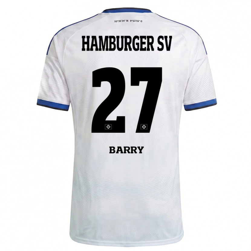 Danxen Homme Maillot Alpha Barry #27 Blanc Noir Bleu Tenues Domicile 2026/27 T-Shirt