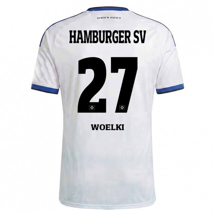 Danxen Homme Maillot Amelie Woelki #27 Blanc Noir Bleu Tenues Domicile 2026/27 T-Shirt
