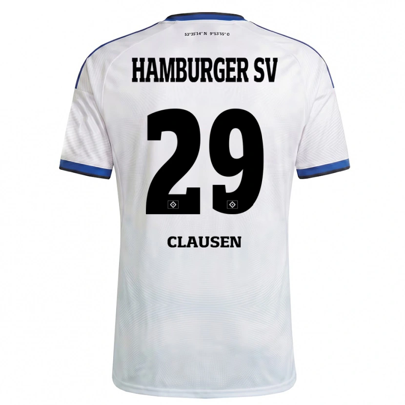 Danxen Homme Maillot Lina Clausen #29 Blanc Noir Bleu Tenues Domicile 2026/27 T-Shirt