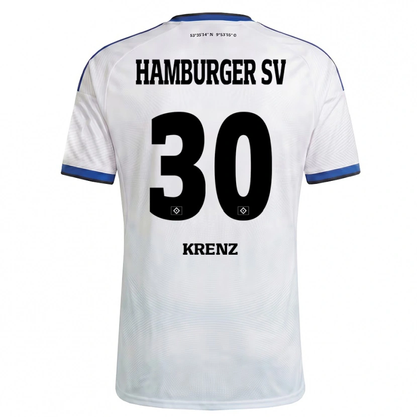 Danxen Homme Maillot Jamie Krenz #30 Blanc Noir Bleu Tenues Domicile 2026/27 T-Shirt