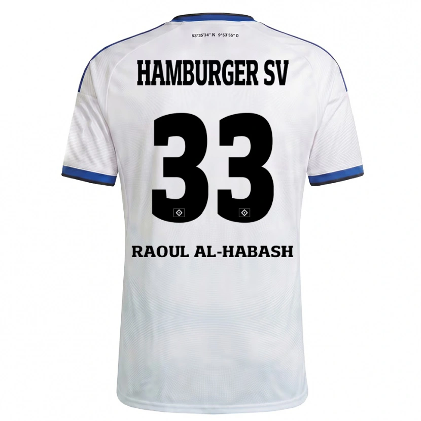 Danxen Homme Maillot Luca Raoul Al-Habash #33 Blanc Noir Bleu Tenues Domicile 2026/27 T-Shirt