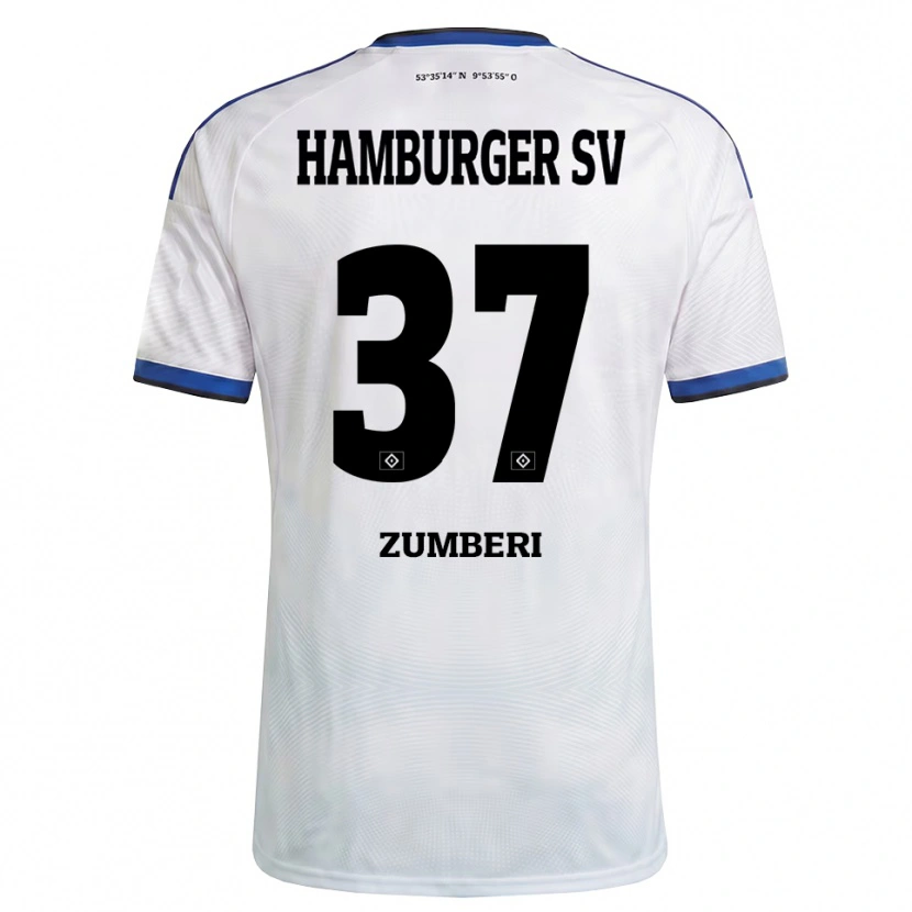 Danxen Homme Maillot Valon Zumberi #37 Blanc Noir Bleu Tenues Domicile 2026/27 T-Shirt