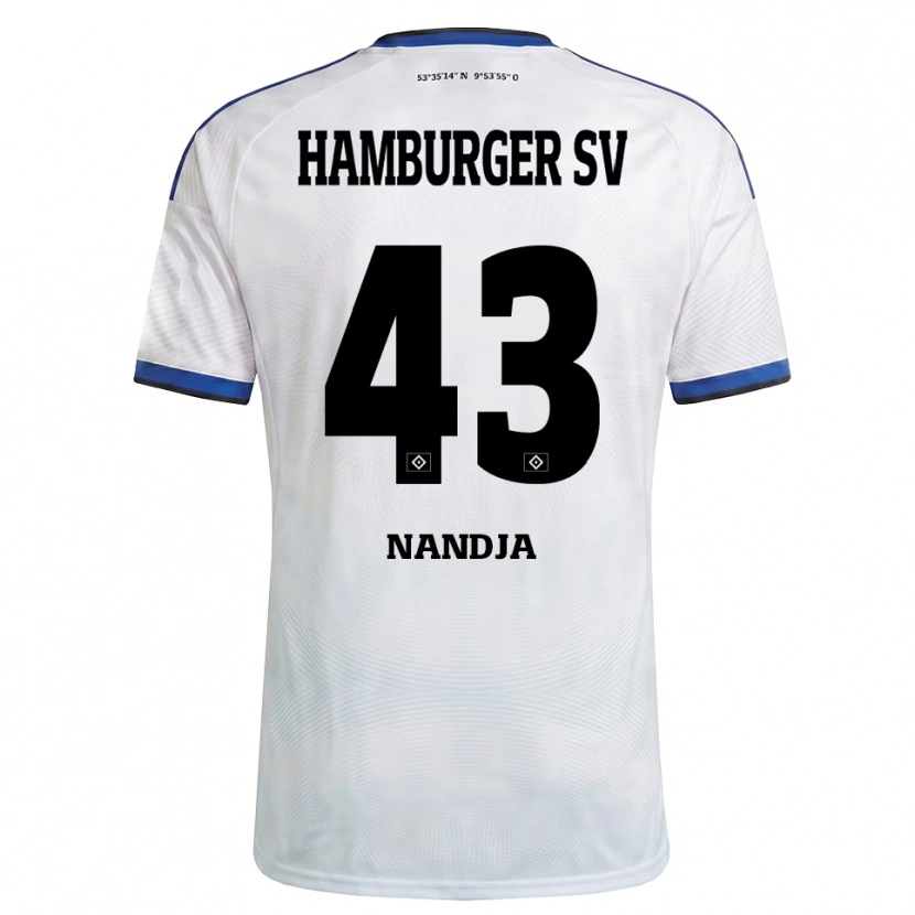 Danxen Homme Maillot Shafiq Nandja #43 Blanc Noir Bleu Tenues Domicile 2026/27 T-Shirt