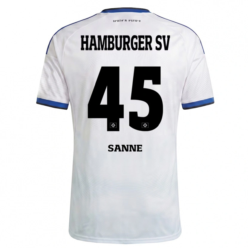 Danxen Homme Maillot Tom Sanne #45 Blanc Noir Bleu Tenues Domicile 2026/27 T-Shirt