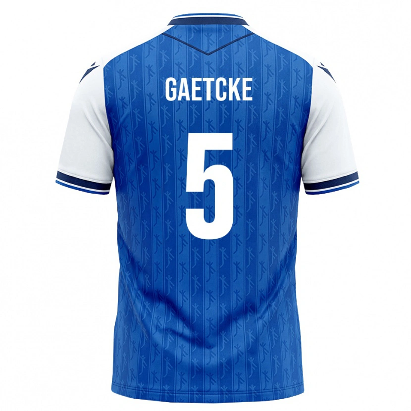 Danxen Homme Maillot Magnus Gaetcke #5 Bleu Roi Blanc Tenues Domicile 2026/27 T-Shirt