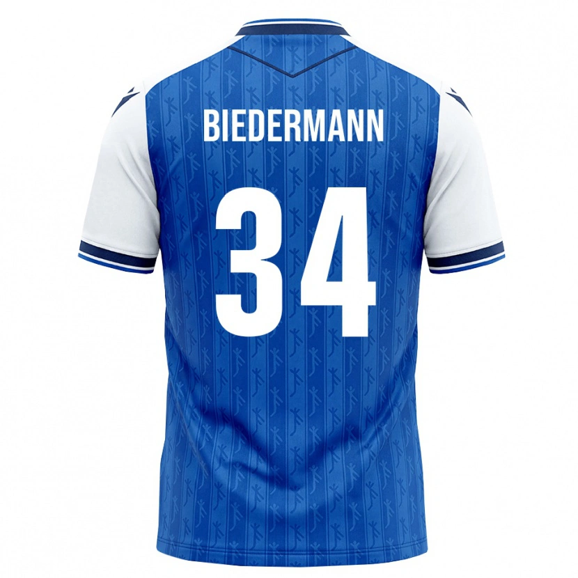Danxen Homme Maillot Nico Biedermann #34 Bleu Roi Blanc Tenues Domicile 2026/27 T-Shirt
