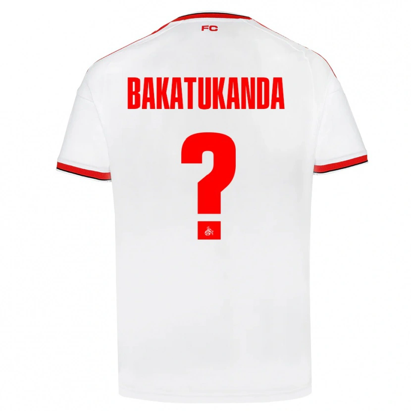 Danxen Homme Maillot Elias Bakatukanda #0 Blanc Rouge Noir Tenues Domicile 2026/27 T-Shirt
