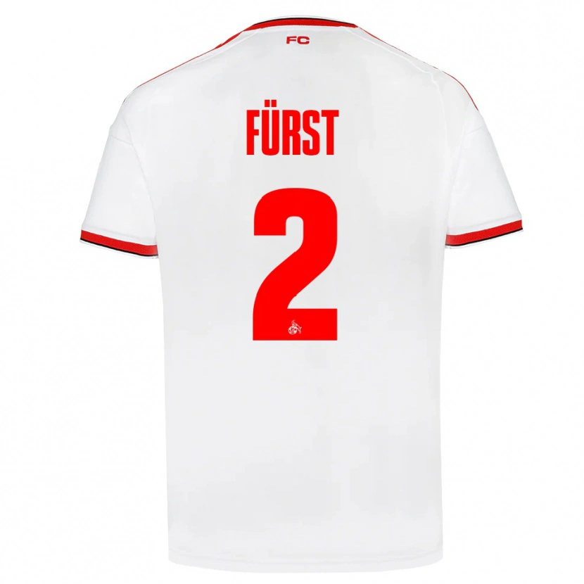 Danxen Homme Maillot David Fürst #2 Blanc Rouge Noir Tenues Domicile 2026/27 T-Shirt