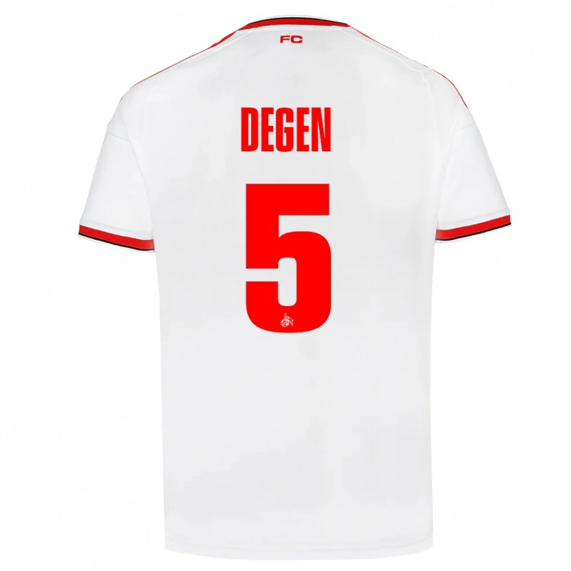 Danxen Homme Maillot Celina Degen #5 Blanc Rouge Noir Tenues Domicile 2026/27 T-Shirt