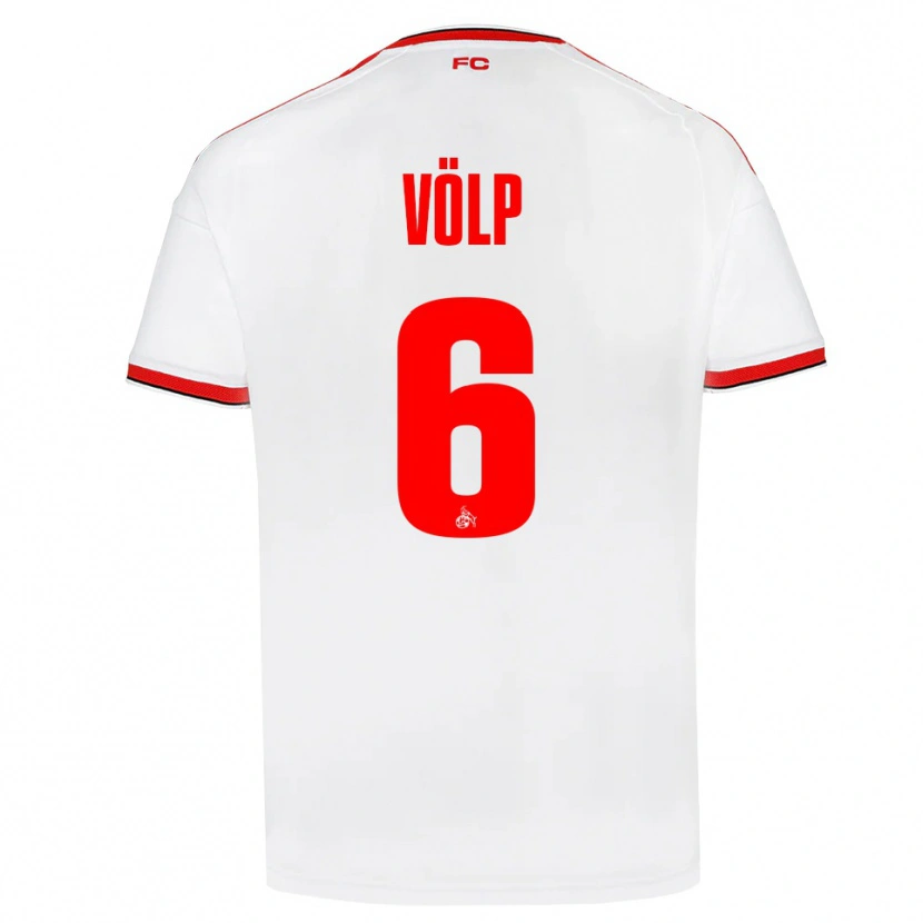 Danxen Homme Maillot Lennard Völp #6 Blanc Rouge Noir Tenues Domicile 2026/27 T-Shirt