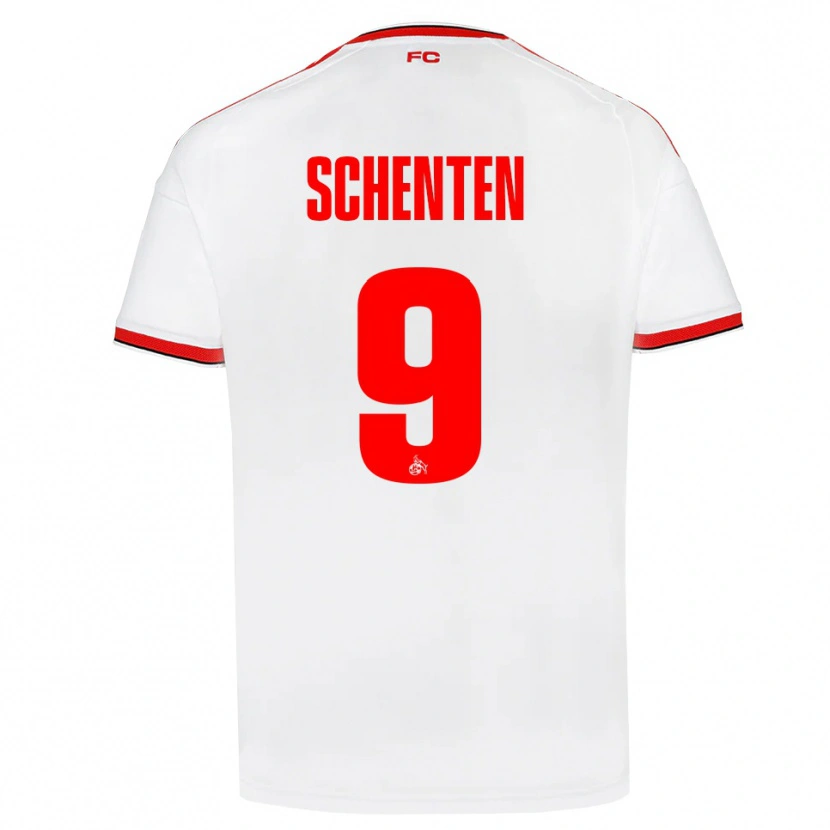 Danxen Homme Maillot Fynn Schenten #9 Blanc Rouge Noir Tenues Domicile 2026/27 T-Shirt
