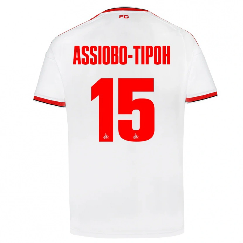 Danxen Homme Maillot Elfried Assiobo-Tipoh #15 Blanc Rouge Noir Tenues Domicile 2026/27 T-Shirt